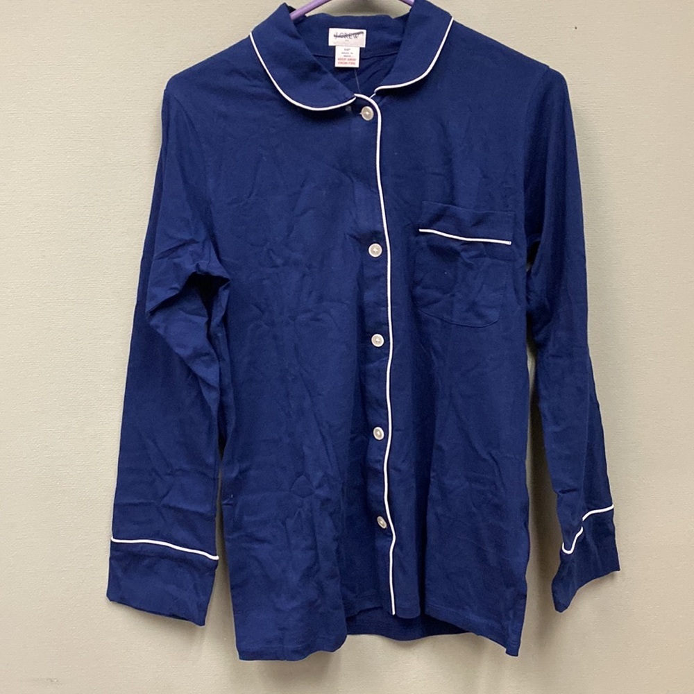 J Crew Women's Knit Pajama Top Navy AU100 NWT